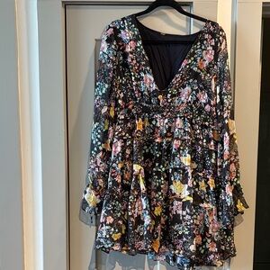 Free People Flower Long Sleeve Dress